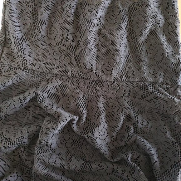 AND royal blue lace mini dress strapless prom dress - Picture 6 of 9